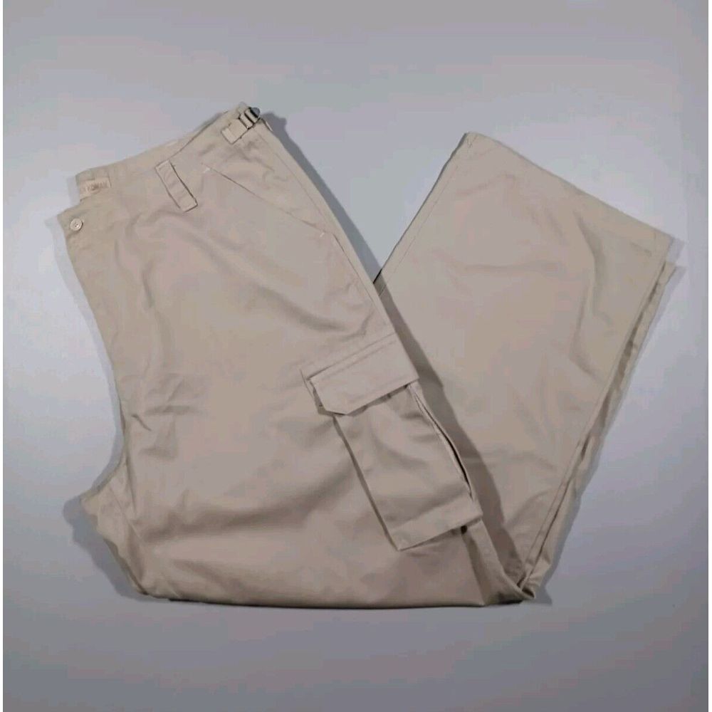 Koman Pants Mens 2XL 38x32 Tan Cargo Military US74 Relaxed‎ Fit